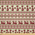 thumbnail image 2 of Ambesonne Nordic Fabric by the Yard Microfiber, Cat Pattern Pixel Art, 3 Yards, Beige Ruby, 2 of 2