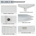 thumbnail image 4 of Shoe Bench with Lift Top Storage and 3 Shutter-shaped Doors, Entryway Storage Bench with Removable Cushion, Wooden Shoe Cabinet Bench with Hidden Storage Space for Living Room, Bedroom, Hallway, White, 4 of 9