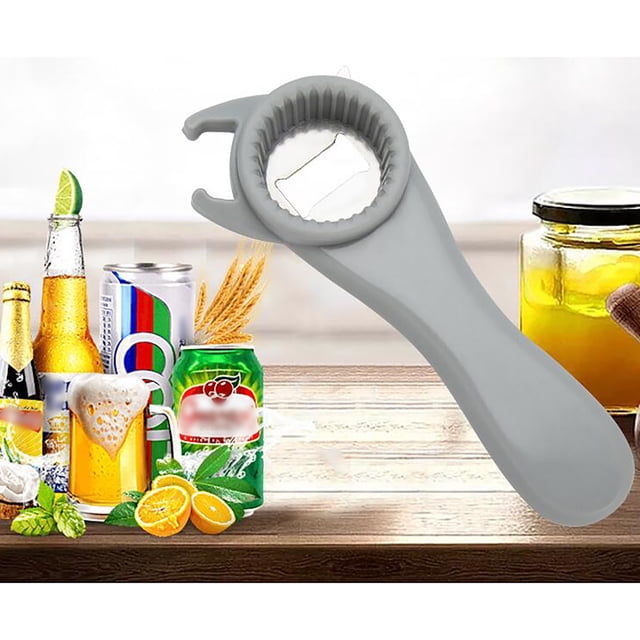 Stainless Steel Bottle Opener Four-In-One Multi-Purpose Bottle Opener Beverage Can Opener Wine Opener Can Opener Stainless Steel Stainless Steel Can Opener
