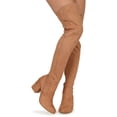 thumbnail image 2 of Bamboo Pointy Toe Chunky Heel OTK Boot 20389, 2 of 4