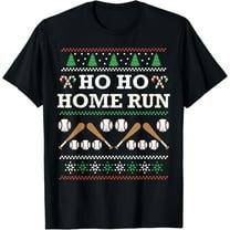 Baseball Christmas, Ho Ho Homerun Men Kids Boys Santa Sports T-Shirt