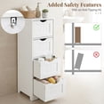 thumbnail image 5 of Gymax Bathroom Floor Cabinet Freestanding Narrow Side Storage Organizer w/ 4 Drawers, 5 of 6