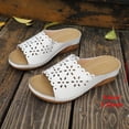 thumbnail image 6 of Dakaela Women's Platform Wedge Sandals Floral Hollow out Orthopedic Slip on Slides Casual Outdoor Walking Summer Beach Shoes White Size 6, 6 of 9