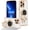White, variant on for iPhone 15 Pro Max Case Cute 6D Astronaut Phone Case with Stand Luxury Plating Case Cover Slim Fit Shockproof Bumper Protective Electroplated Case for iPhone 15 6.7 inch,White
