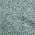 thumbnail image 1 of oneOoneViscoseChiffonMediumBlueFabricTribalSewingMaterialPrintFabricByTheYard42InchWide, 1 of 4