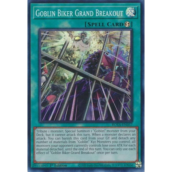 YuGiOh Rage of the Abyss Super Rare Goblin Biker Grand Breakout ROTA-EN057