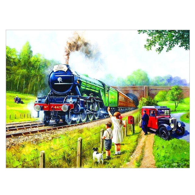 5D DIY Diamond Mosaic Painting Kits Train Art Drill Set Colorido para Adultos Niños FLhrweasw Nuevo