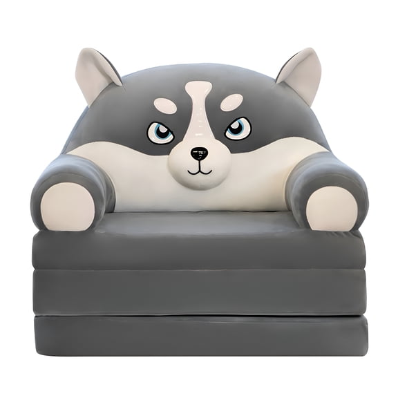 XIBUFE Toddler Chair Kids Sofa Toddler Sofa Kids Couch Fold Out 2 in 1 Flip Out Couch and Mini Sofa for Girls and Boys Baby Couch for 1-4 Year Olds Cute and Comfy Baby Sofa (No Filling)
