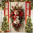 thumbnail image 4 of Uuowzo Christmas Door Cover Holiday Decoration Door Cover Holiday Party Ambiance Background Cloth Indoor Outdoor Christmas Decorations, B, 4 of 6