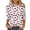 ZA-Red-tops, variant on Inverlee Womens USA Flag 3/4 Sleeve Round Neck Tees Patriotic 4th of July Casual Graphic Print Blouses Red M