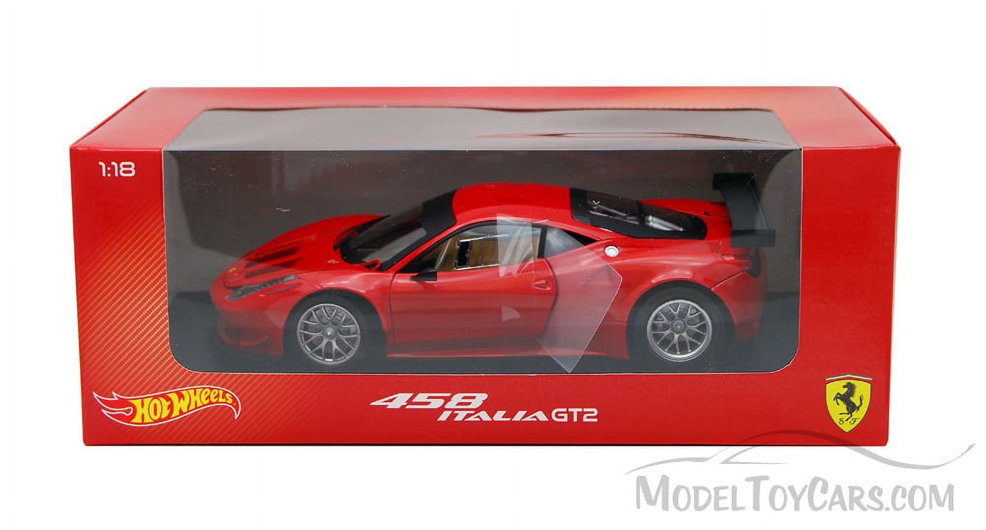 未開封 ホットウィール 1/18 Ferrari 458 ITALIA GT2 Hot Wheels Ferrari 458 Italia GT2 Red 1:18 Scale Die-Cast