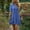 Blue, variant on FengLS Women's Summer Mini Dresses Fashion Collar Button Up Dresses Relaxed Short Sleeved Cotton Linen Sundresses Wide Flowy Hem Vacation Dresses