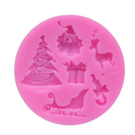 

Jmntiy Santa Claus Silicone Mold Chocolate Cake Mold DIY Fondant Decoration MoldBells & Sleigh Bells