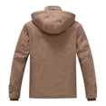 thumbnail image 3 of Tyhengta Men's Winter Jacket Cotton Jackets Fleece Lined Thick Work Warm Cargo Coats with Hooded Khaki M, 3 of 11
