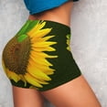 thumbnail image 4 of Lsque Sunflower3 Pattern High Waisted Biker Shorts for Women-Tummy Control Fitness Athletic Workout Running Yoga Gym Shorts,Moisture-Wicking-Large, 4 of 9