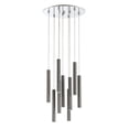 thumbnail image 4 of Z-Lite Forest 9 Light 16" Round Modern Steel LED Pendant in Chrome, 4 of 7
