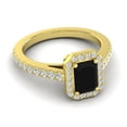 thumbnail image 3 of 2.95 Carat (F-G/VS1) Natural Diamond Black Onyx Gemstone Classic Ring for Bridal Gift 14K Yellow Gold Size 9.5 by Diamond-Capitals, 3 of 8