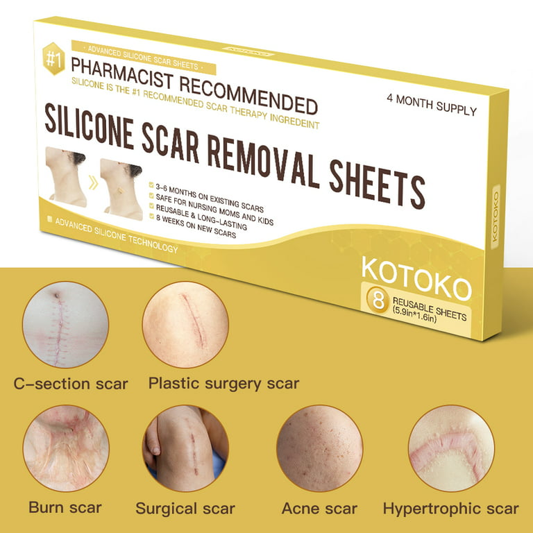 Scar Removal Silicone Tape for Hypertrophic Scars & Keloids, 1.6'' x  60''-150