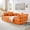 Orange, variant on Jopath 78" Convertible Sofa Bed with Fixed-Shape Frame and Removable Armrests,Futon Boneless Couch Lounge Loveseat with 2 Pillows,Folding Mattress Couch for Living Room,No Assembly Needed,Yellow