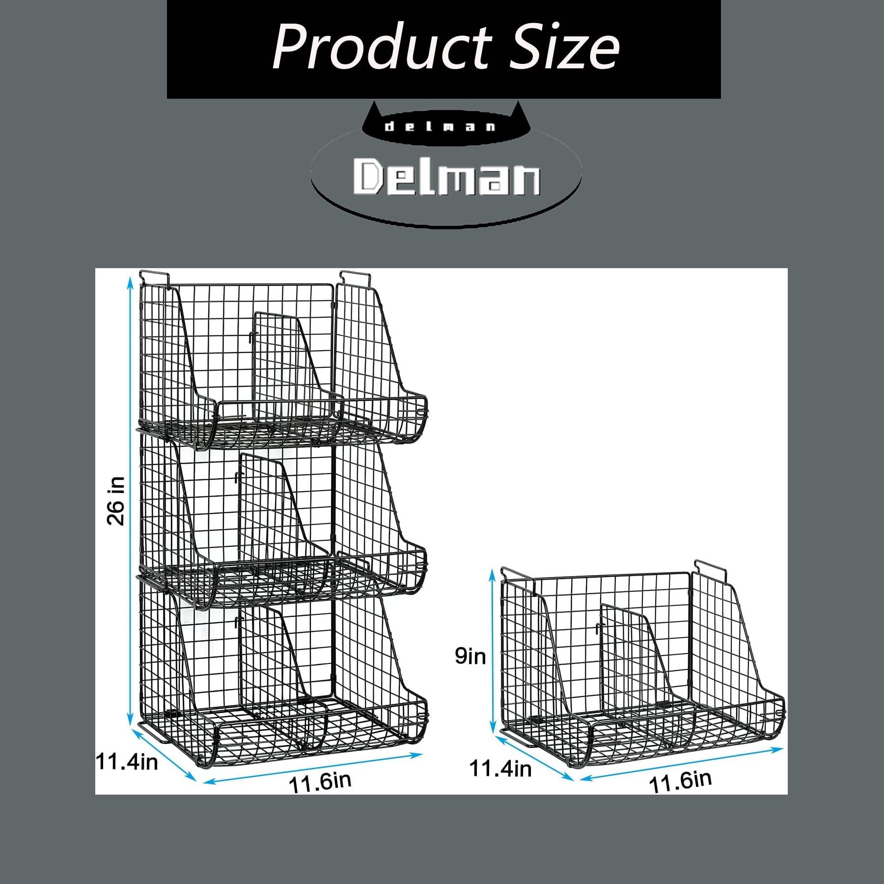 Stacking Can Dispensers 3 Tier with 3 Divider, Pantry Can Organizer