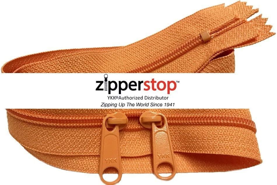 Double Slide Zipper YKK 4.5 Coil with Two Long Pull Head to Head