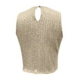 thumbnail image 6 of SNKSDGM Female Womens Tank Tops Dressy Casual Plus Size Women T Shirts Women Fashion Solid Sequin Casual Sexy Crewneck Sleeveless Vest L, 6 of 6