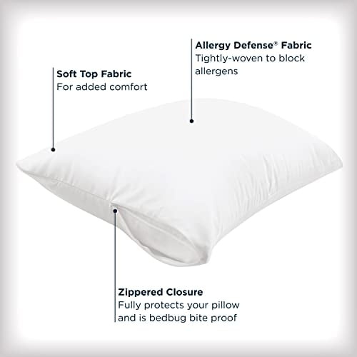 AllerEase Maximum Allergy Pillow Protector Standard Queen 4