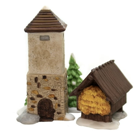 Dept 56 Dickens Village Accessories Department 56 Accessory SILO & HAY SHED SET / 2 Dickens Village Retired 59501 ()