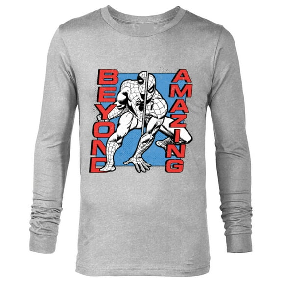 Marvel Spider-Man: Beyond Amazing Split Pose - Long Sleeve T-Shirt for Men - Customized-Athletic Heather
