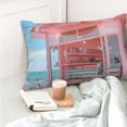 thumbnail image 4 of Kdxio Cotton Pillow Cases 20"x30" Pillowcases,Soft and Breathable Bedroom Pillow Cases-Pastel Pink Beach Cafe-No Pillow Core, 4 of 5