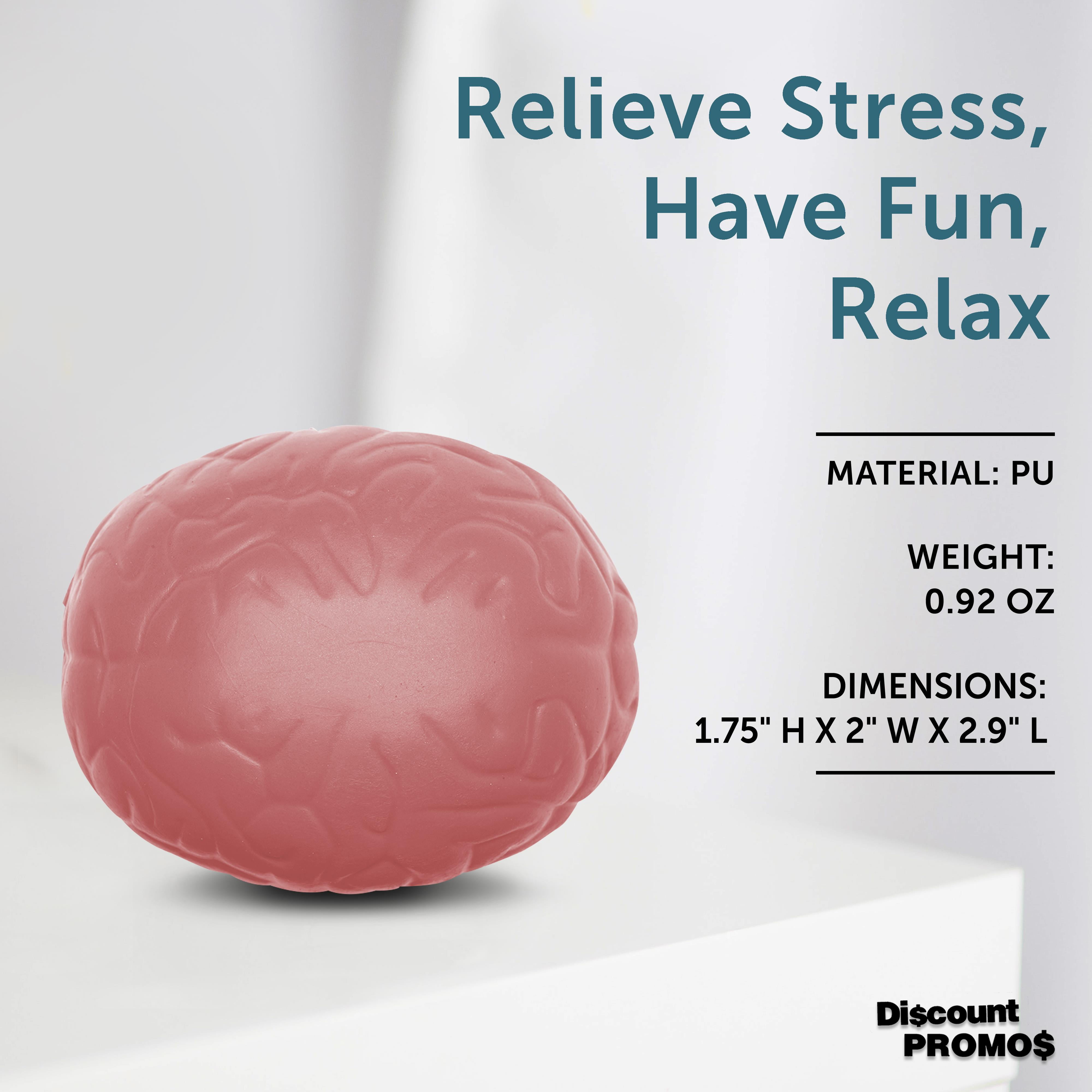 Brain Stress Balls Set of 10, Bulk Pack - Anxiety Stress Relief, Perfect for Your Desk, Office or Home - Pink