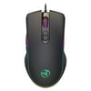 HXSJ Wired Gaming Mouse DPI6400 Optical Mice RGB Backlit Office Mouse 7 Buttons Ergonomic Design