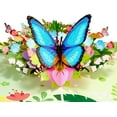 thumbnail image 4 of PTSPLLMY Birthday Card, Gold-Edged Butterfly Waltz Pop Up Card, 5x7 - 3D Greeting Card with Note Card & Envelope for Birthday, Anniversary, Thank You, Thanksgiving, Christmas, Get Well, Thinking o, 4 of 8