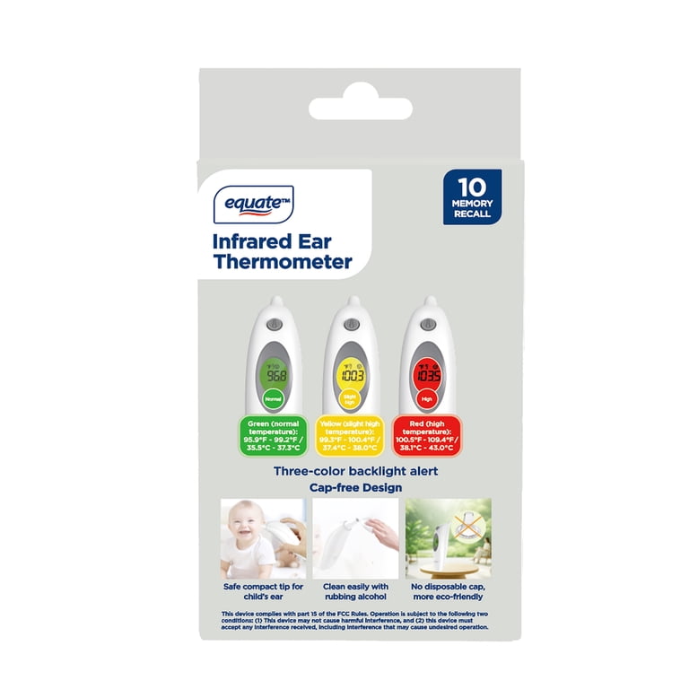 Equate Infrared Ear Thermometer, 3-Color Backlight photo 8