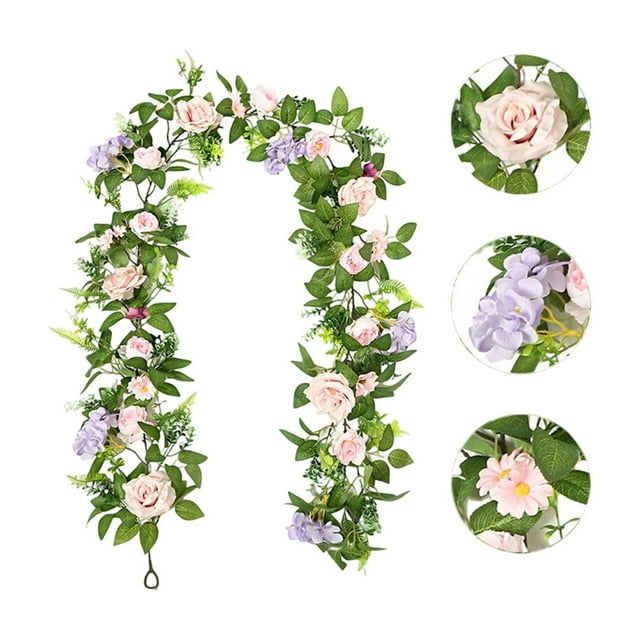 Artificial Peony Vines Wedding Decorative Rattan, Simulation Flower Garland for Home Dining Table Decor, Artificial Greenery Props for Photography Backdrops and Party Centerpieces