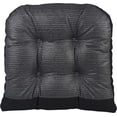 thumbnail image 4 of Klear Vu Gripper Overstuffed Universal Non-Slip Dining Chair Cushions for Kitchen Decor or Office Use, U-Shaped Skid-Proof Seat Pad, 15x15 Inches, 4 Count, Solid Black, 4 of 6