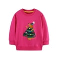 thumbnail image 6 of Girls Christmas Sweatshirt Kids Long Sleeve Pink Pullover Kids Holiday Cotton Top,Size 3-4 T, 6 of 9
