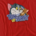 thumbnail image 2 of Tom and Jerry Friendly Enemies Unisex Adult T Shirt (2X-Large) Red, 2 of 6
