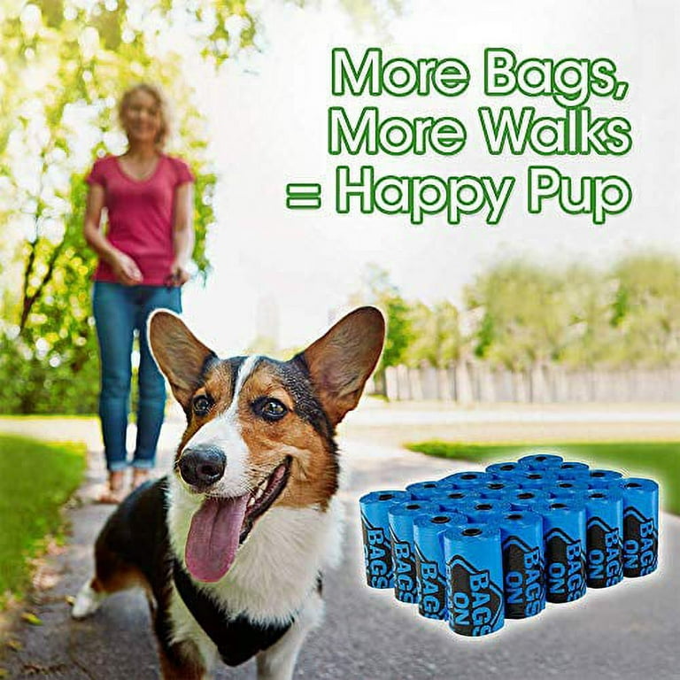 Bags On Board Dog Poop Bags | Strong, Leak Proof Dog Waste Bags | 9 x14  Inches, 315 Blue Bags