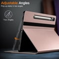 thumbnail image 4 of JETech Case for Samsung Galaxy Tab S9 11-Inch with S Pen Holder, PU Leather Business Folio Stand Protective Tablet Cover with Pocket & Straps, Auto Wake/Sleep, Multi-Angle Viewing (Rose Gold), 4 of 6