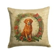 thumbnail image 2 of Nova Scotia Duck Tolling Retriever Christmas Flowers Throw Pillow 14 in x 14 in, 2 of 2