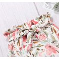 thumbnail image 3 of Styles I Love Infant Baby Girls Short Sleeve Ribbed Ruffle Cotton Romper with Floral Shorts & Headband 3pcs Outfit (Pink, 90/12-18 Months), 3 of 7