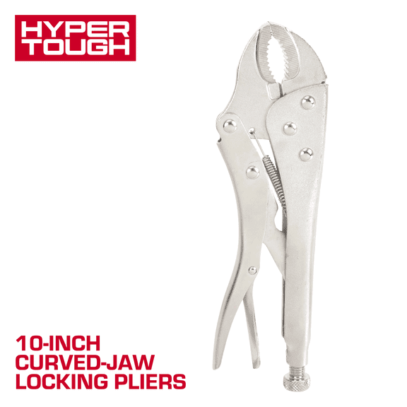 Hyper Tough 10-Inch Chrome Plated Curved Jaw Locking Pliers