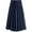 Dark Blue, variant on YUEJUIR Skirts for Women Women's Casual High Waist Pleated A Line Midi Skirt with Pocket Skirts Linen Skirt Skirts for Women Trendy Summer (Wine Red,M)