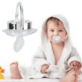 thumbnail image 3 of With Silicone Baby Pacifier Silver A-Z Letters Safe BPA Free One Piece Seamless Pacifier with Lid for Infant 6-18 Months, 3 of 7