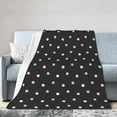 thumbnail image 1 of DouZhe Ultra-Soft Micro Fleece Lightweight Flannel Bed Blanket, Colorful Polka Dots Print Cozy Warm Throw Blankets, 40"x30", 1 of 7