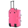 thumbnail image 3 of Olympia U.S.A. 29" 8-Pocket Wheeled Rolling Duffel Bag Water Resistant Luggage Lightweight for Travel, Hot Pink, 3 of 3