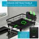 thumbnail image 4 of Stainless Steel Dish Drainer - Large Storage Kitchen Dish Drainer - Sink Drainer with Expandable Drainage and 360º Rotating - Dish Drying Rack (Black), 4 of 5