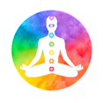 thumbnail image 2 of Meditation Rainbow Aura Chakras Wall Decal Wallmonkeys Peel and Stick Graphics (18 in H x 18 in W) WM502964, 2 of 4