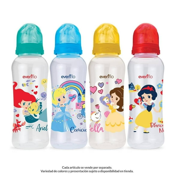 Biberón Evenflo Disney Princesas Flujo Medio Varios Modelos 240 ml